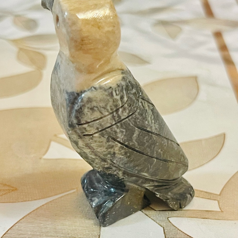 VTG Stone Carved Toucan Bird Statue Figurine Gemstone Southwest Style - Picture 2 of 6